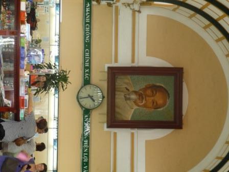 Ho Chi Minh portrait at central post office